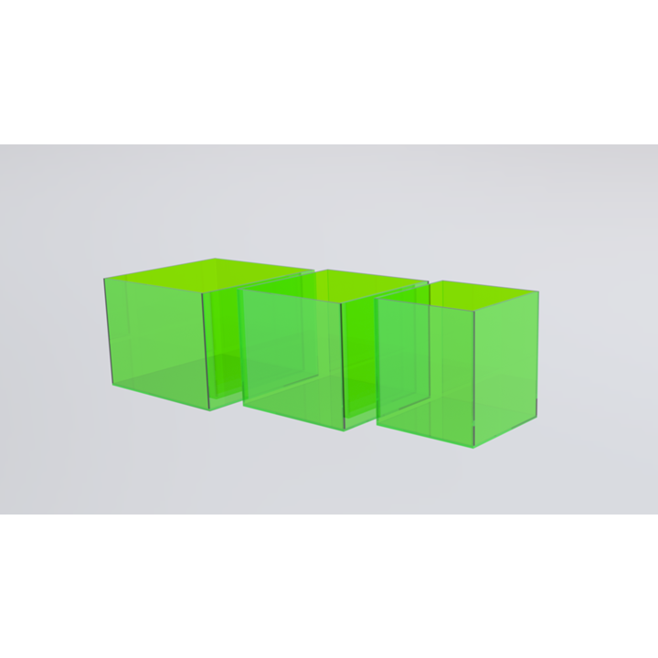 EVEN boks neon grønn - Sett 3stk