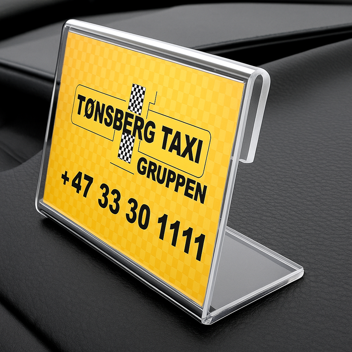 VISITTKORTHOLDER Taxi liggende 10pk.