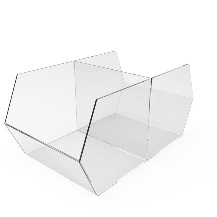 ESTEN boks m/ avtakbar skillevegg BxDxH- 38X21,5X13/18cm