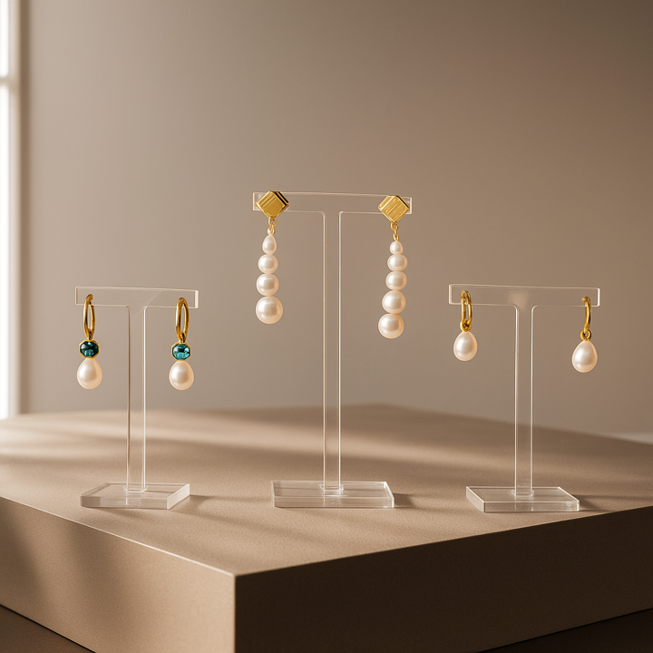 IBEN Smykkestativ "T" 5 ulike størrelser - 5pk