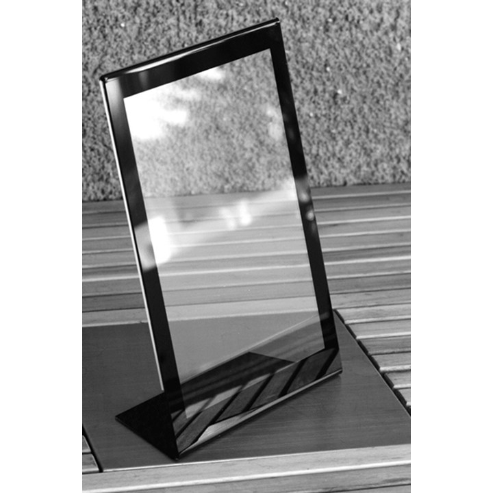 L-STAND A4 stående - sort ramme - 6pk.