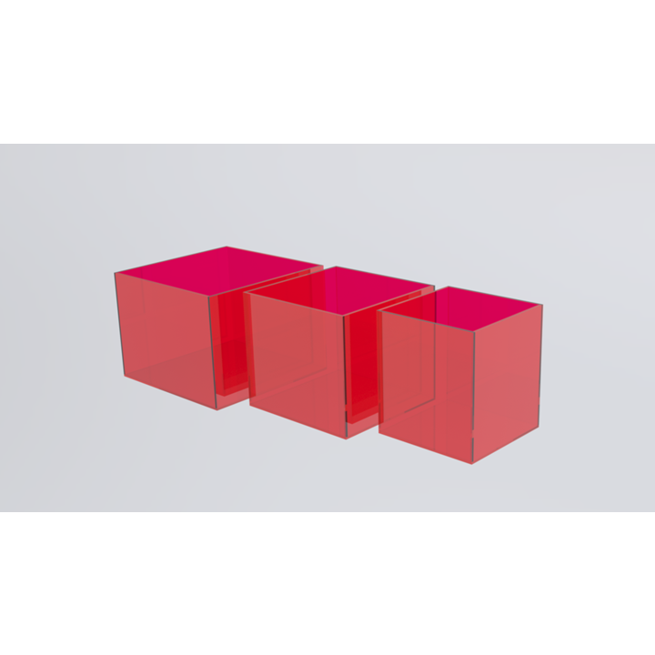 EVEN boks neon rød - Sett 3stk