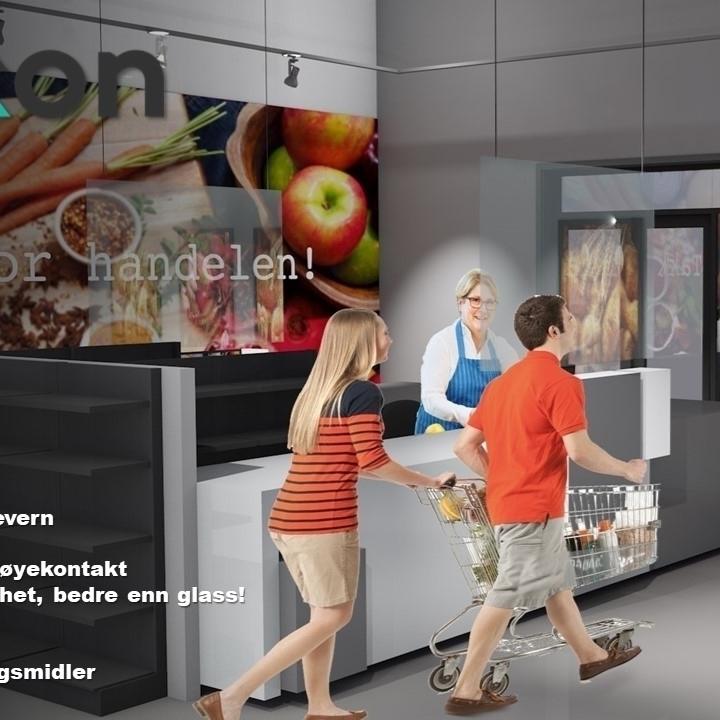 Mobil skjerm Klar 70x150cm - Plexi stativ 