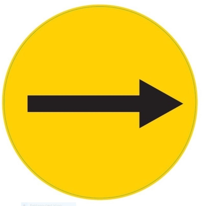 Smittevern Klistremerke -Pil- Ø20cm