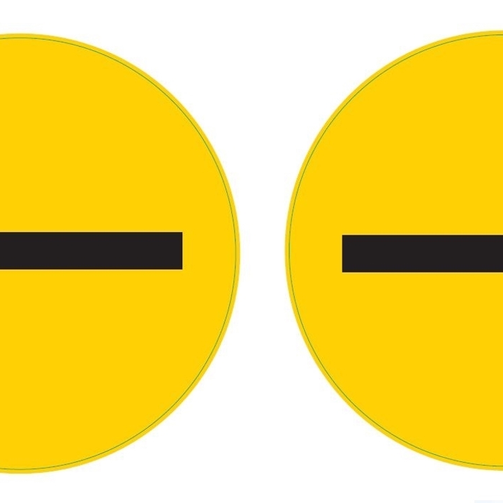 Smittevern Klistremerke -Pil- Ø20cm