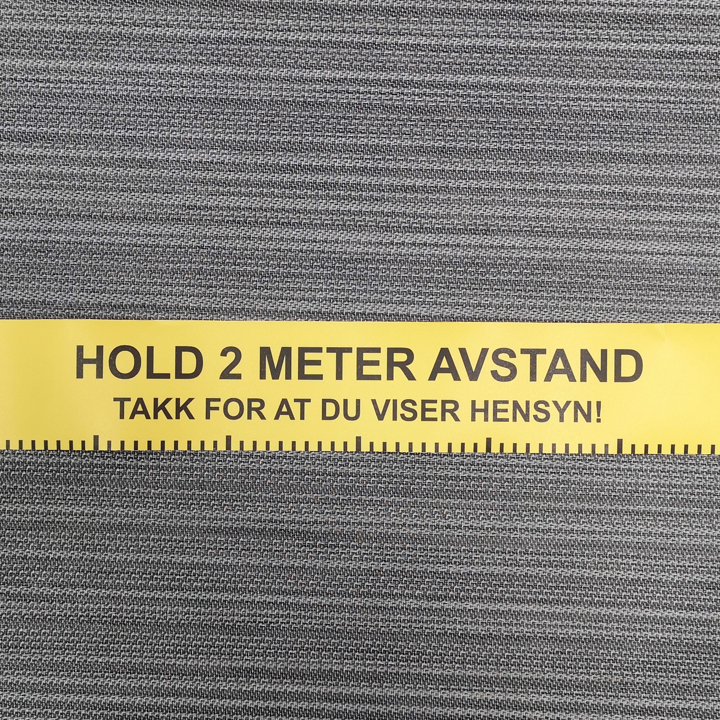 Smittevern Klistremerke -2 mtr avstand - 100x10cm