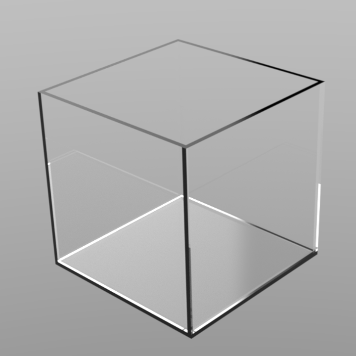 Åpen boks BxDxH 590x590x2100mm - innvendige mål.