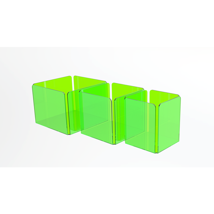 EMIL boks neon grønn - sett 3stk